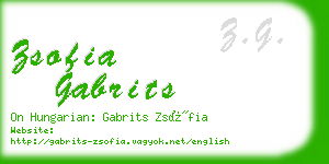 zsofia gabrits business card